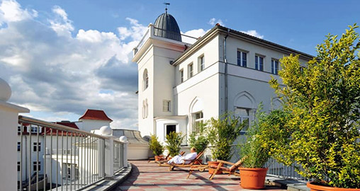 Wandelgang der Park-Klinik Birkenwerder